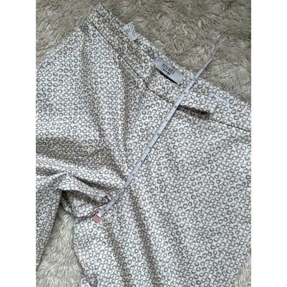 Peserico Slim Cut Tailored Straight Leg Casual Pants Stretch Twill Cropped White - Picture 6 of 10